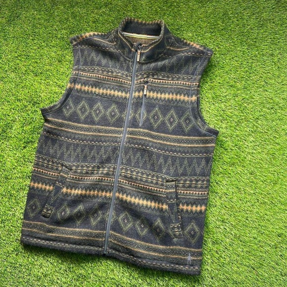Smartwool Other - Smartwool Vest Mens XL Wool Blend Knit Full Zip Geometric Hiking Outdoor Pattern